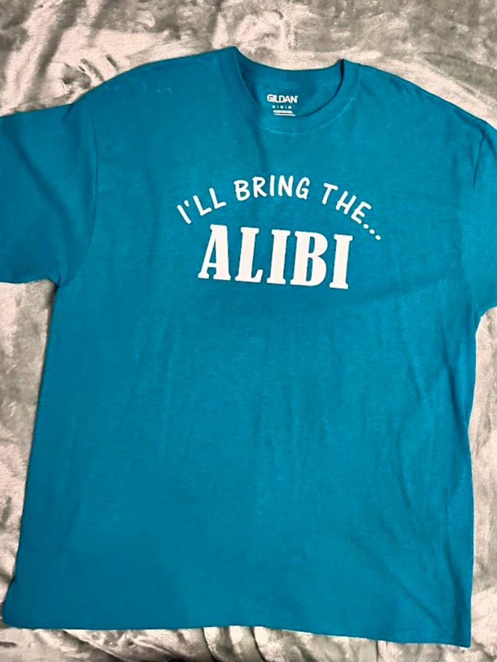 NWOT Men's Souvenir T-Shirt / Size: XL (Teal Blue)